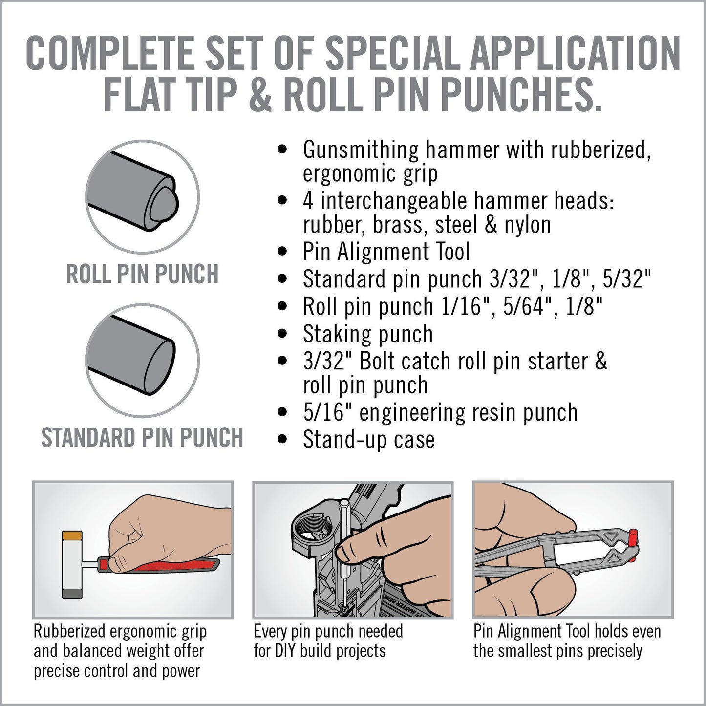 17 Image for Accu-Punch® Hammer & AR15 Pin Punch Set-Real Avid