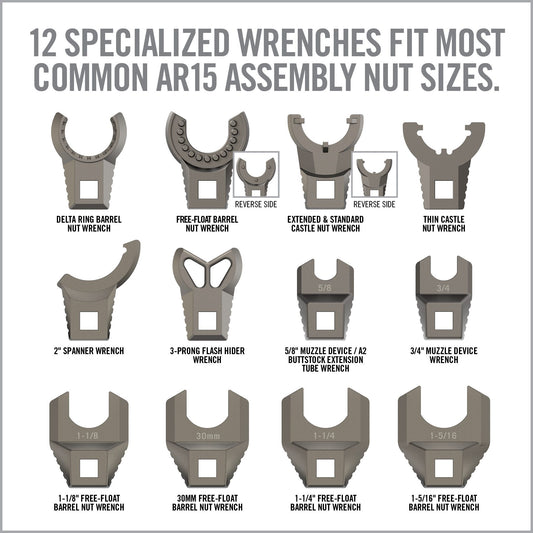 2 Image for Master-Fit® Armorer's Crowfoot Wrench Heads-1-1/16-INCH FREE-FLOAT BARREL NUT WRENCH-Real Avid
