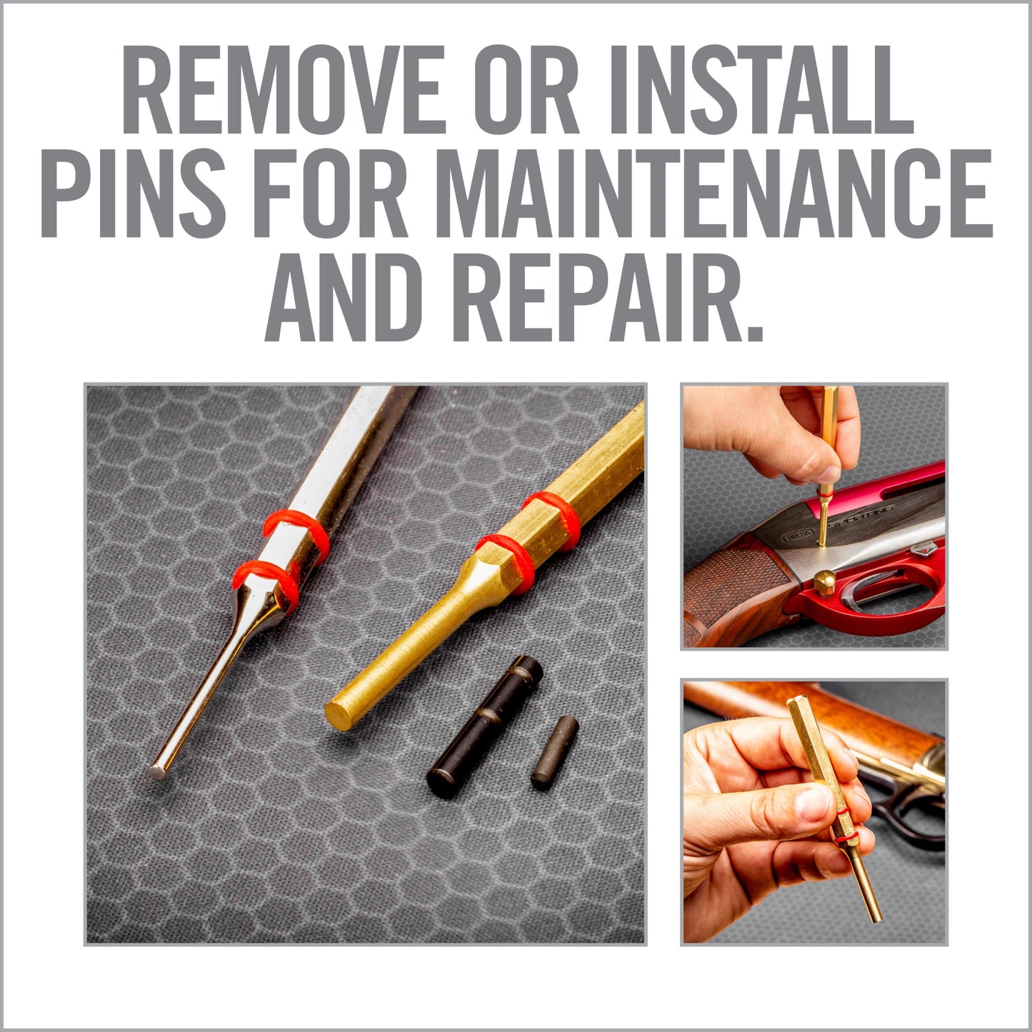 6th Image for Accu-Punch® 11-Piece Standard Brass & Steel Pin Punch Set - Real Avid