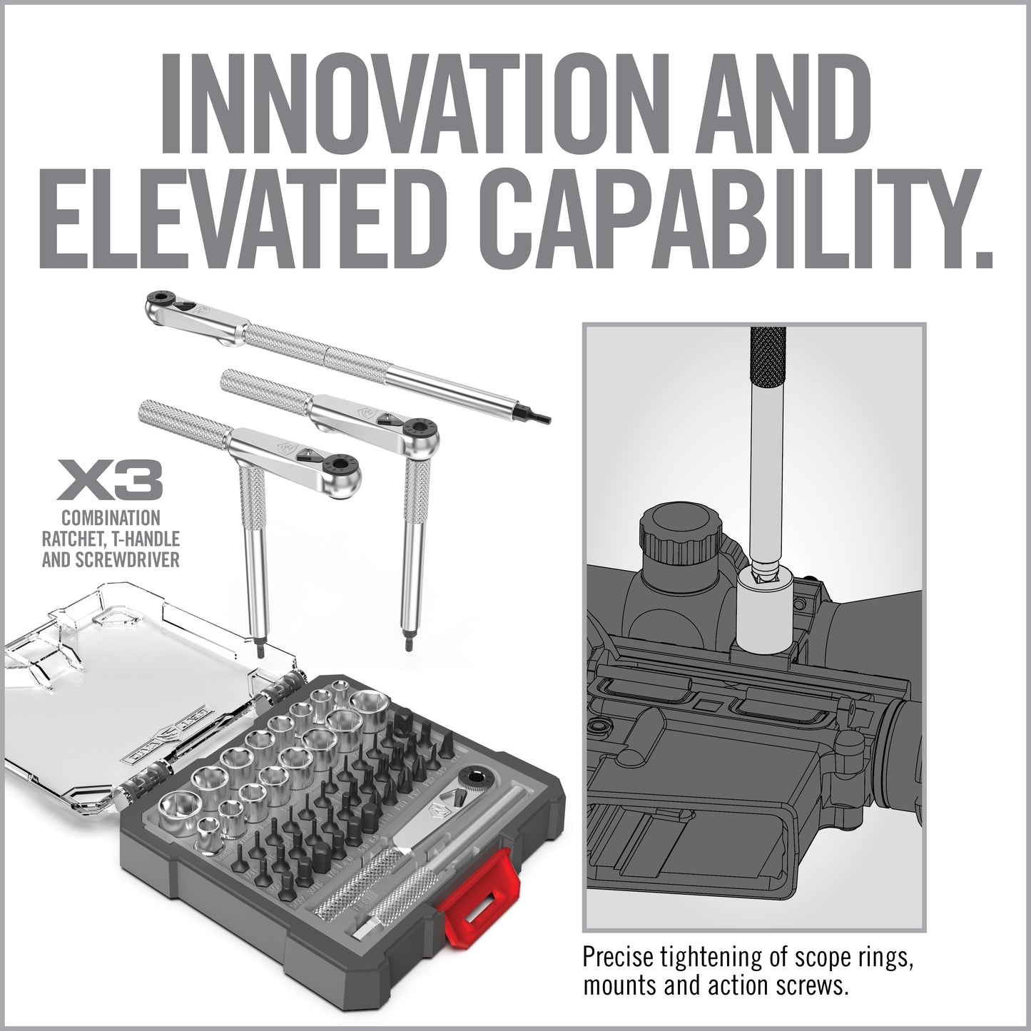 X3™ Driver 52-Piece Socket & Gunsmithing Bit Set