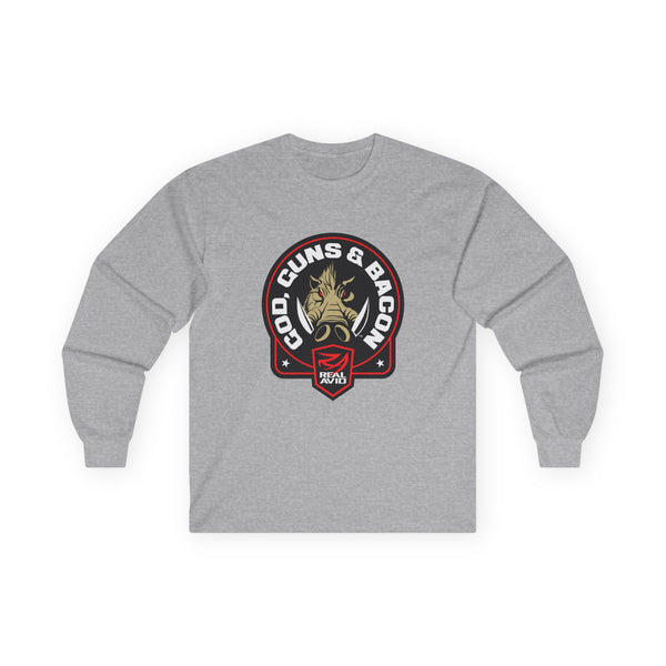 God, Guns & Bacon - Unisex Ultra Cotton Long Sleeve Tee – Real Avid
