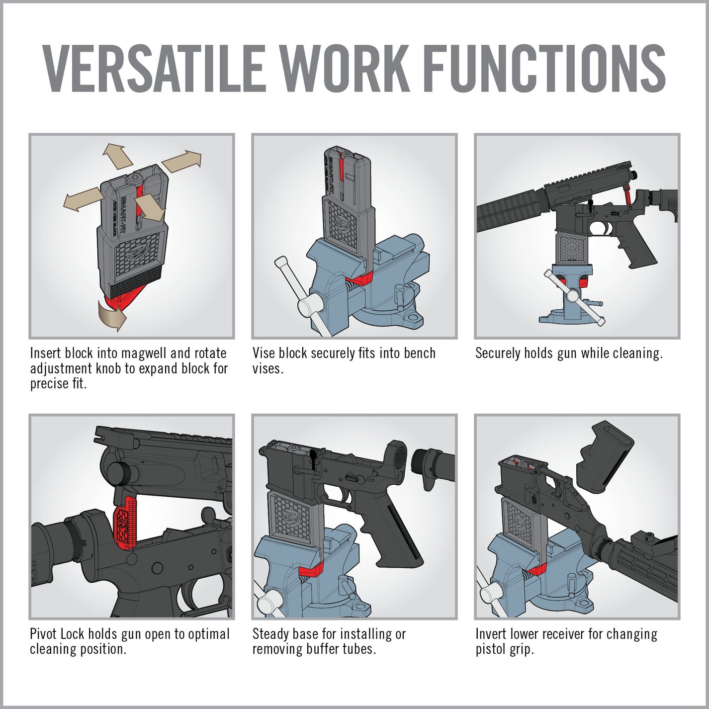 Smart-Fit® AR15 Vise Block – Real Avid