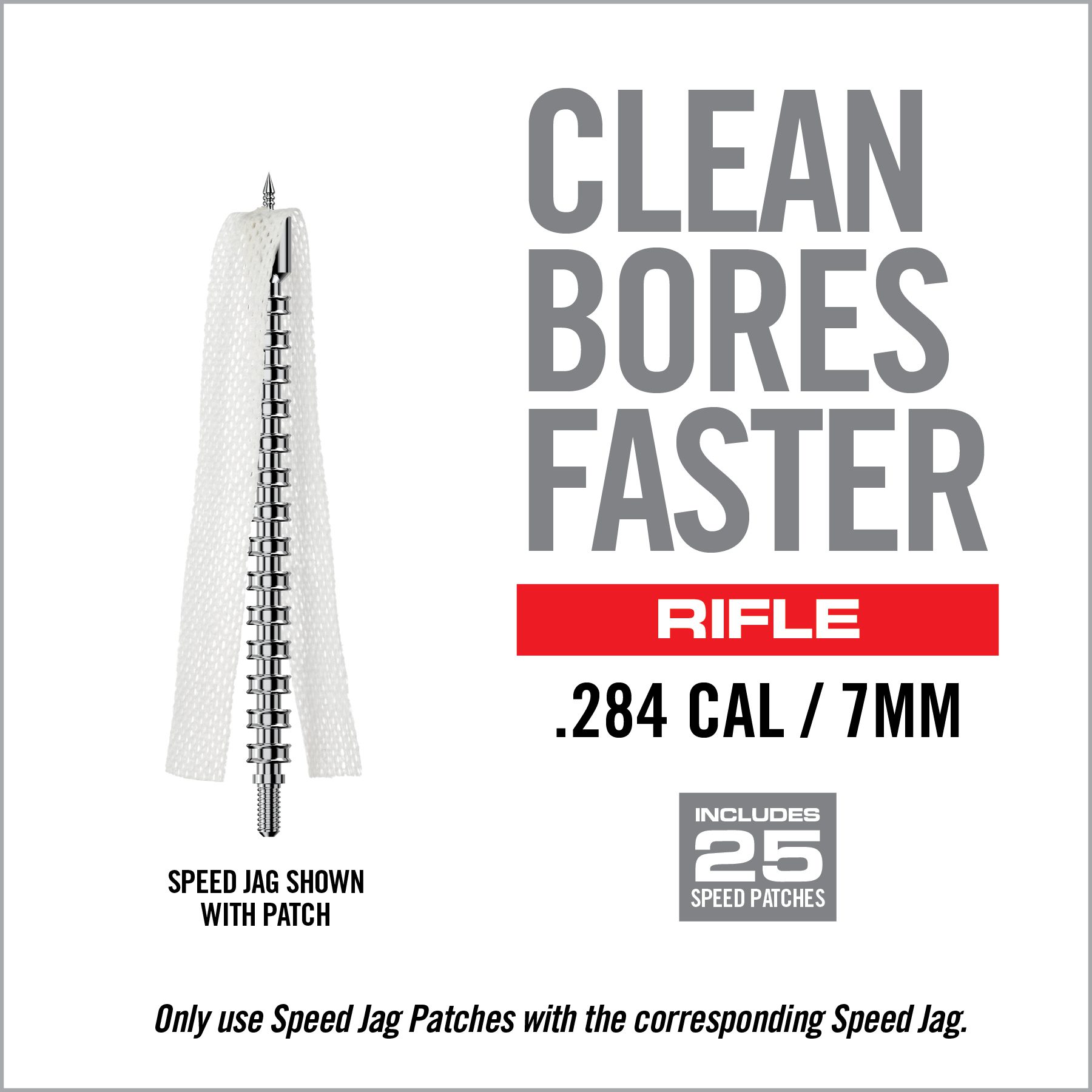 13 Image for Bore-Max® Speed Jag™ & Patches-.284 CAL / 7MM-Real Avid