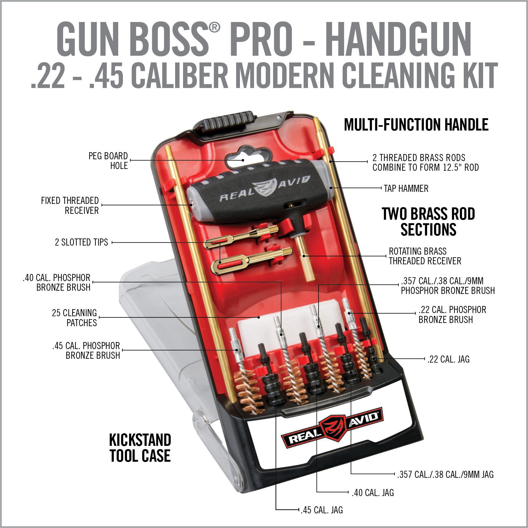 5 Image for Gun Boss® Pro - Handgun Cleaning Kit-Real Avid