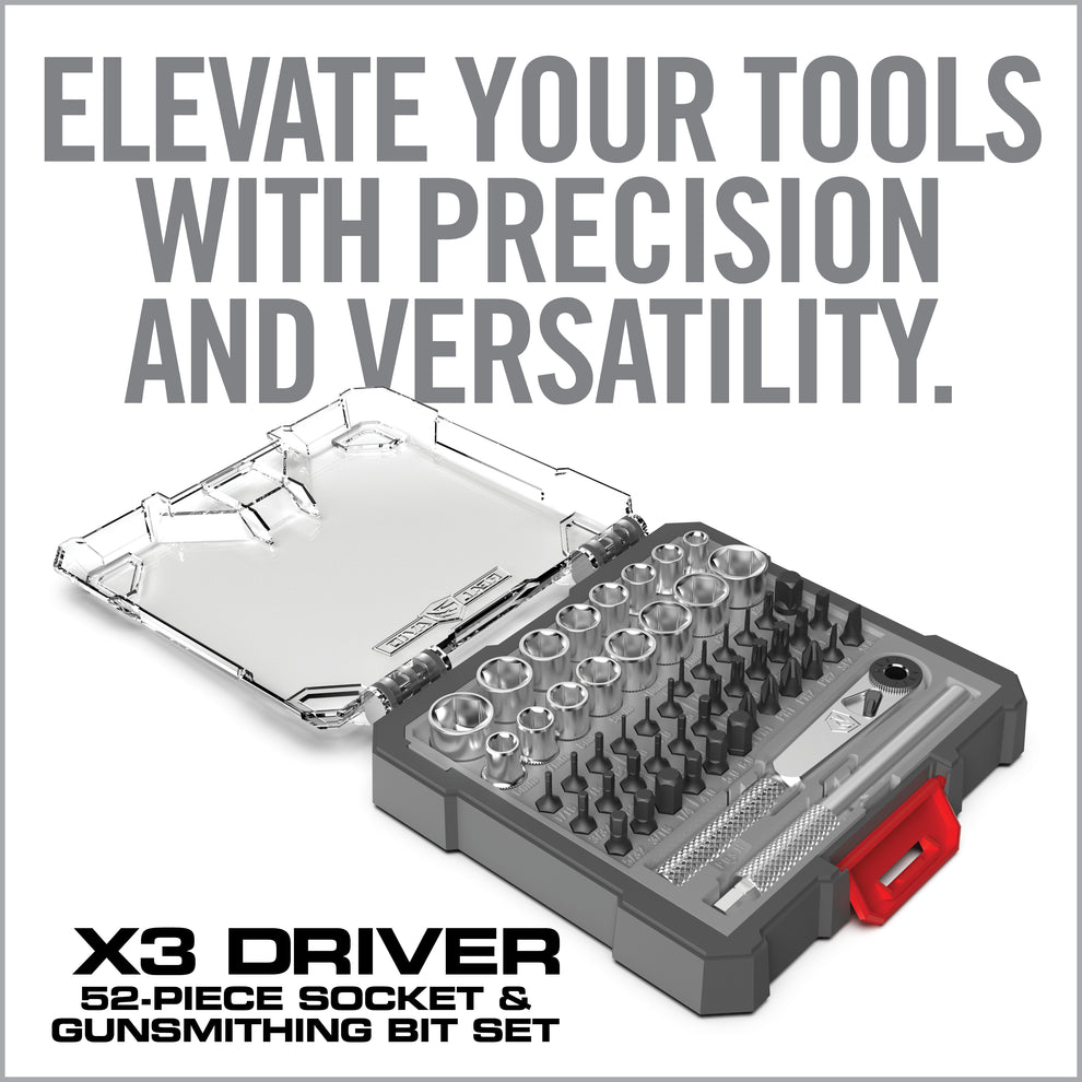 Gunsmith Socket Set X3™ Driver 52-Piece Socket & Gunsmithing Bit Set – Real Avid