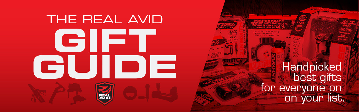 A promotional banner for "THE REAL AVID GIFT GUIDE," with text that reads "Handpicked best gifts for everyone on your list.