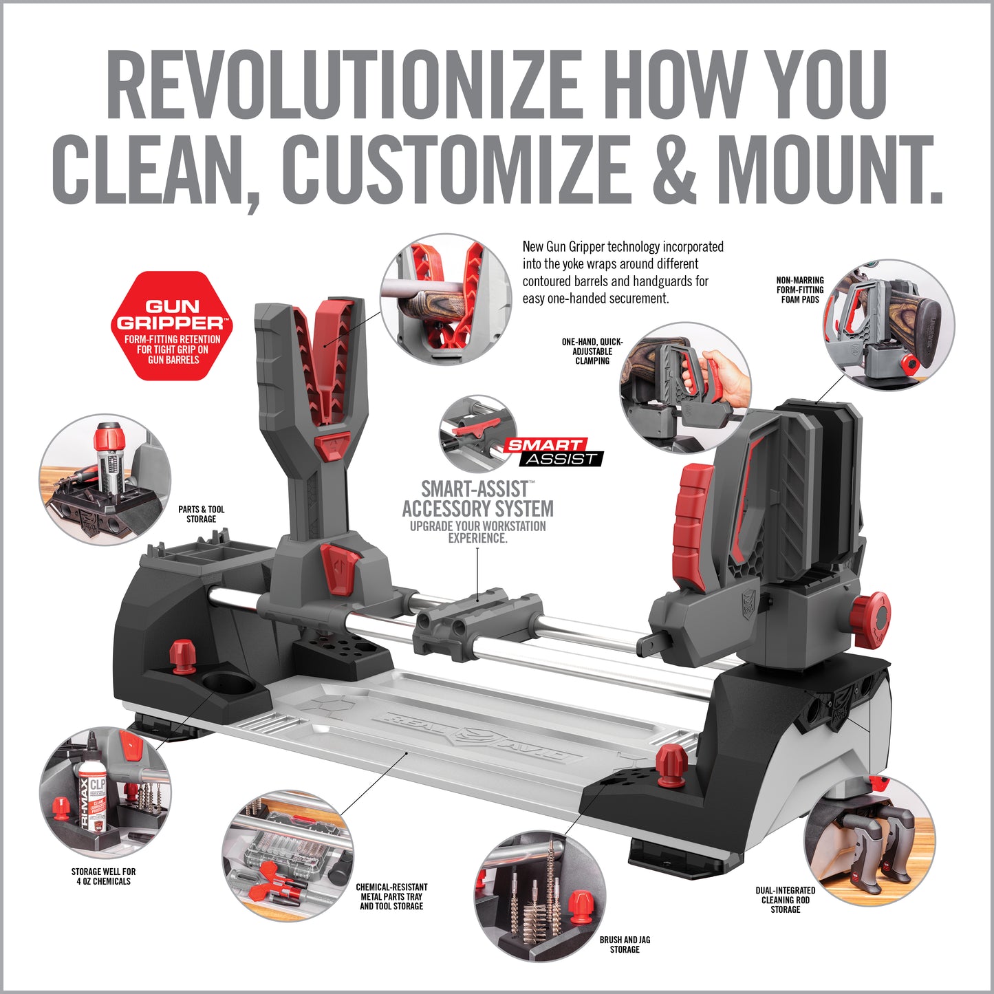 Master Gun Workstation® and Smart-Assist™ Quick-Connect System – Essential 3-Pack with Smart-Dock™ Combo