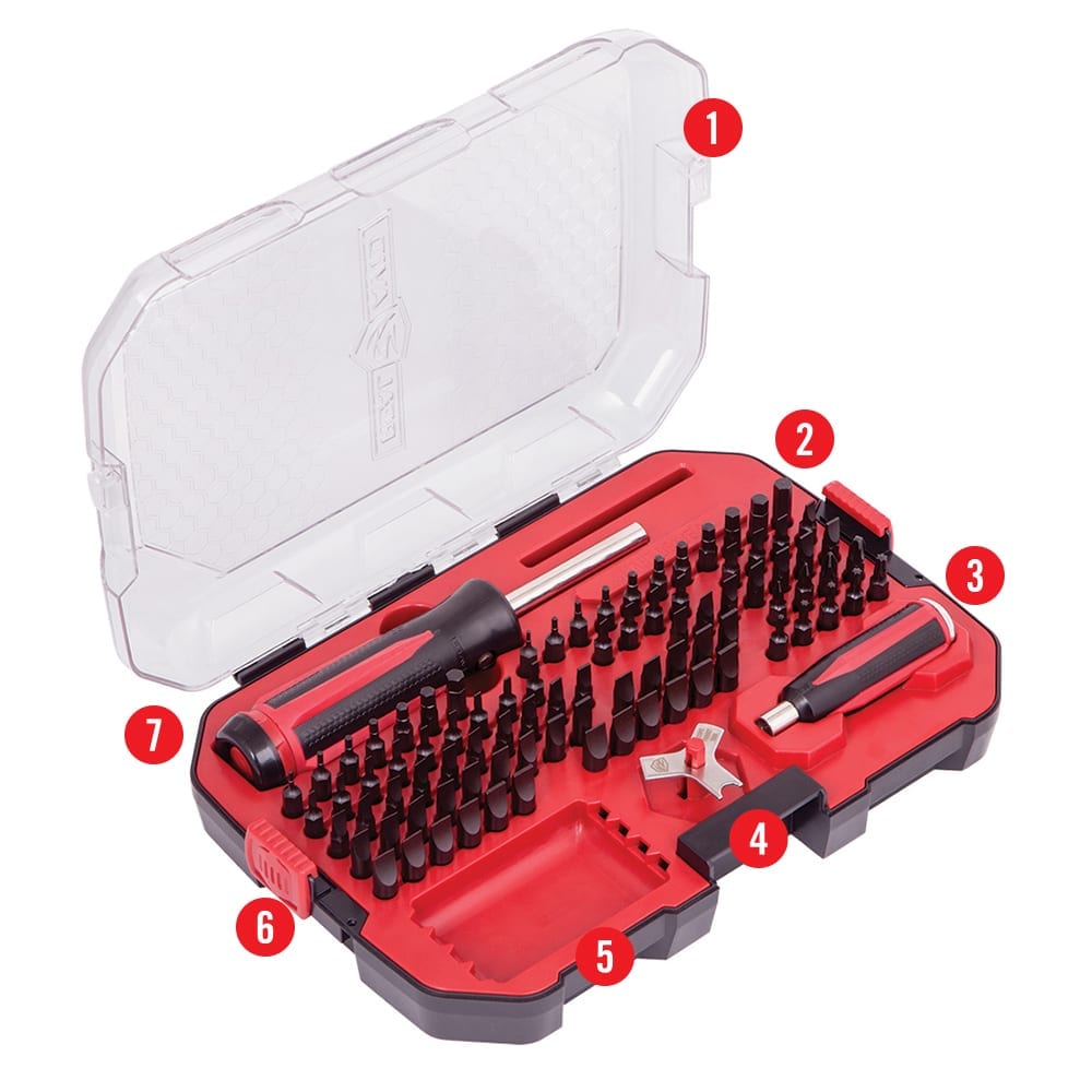a tool kit with tools in it and instructions