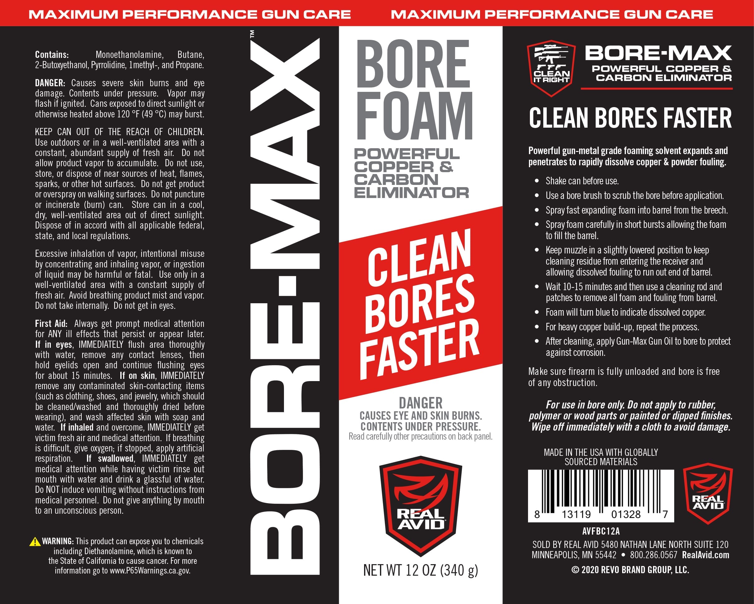 the back of a bottle of bore wax