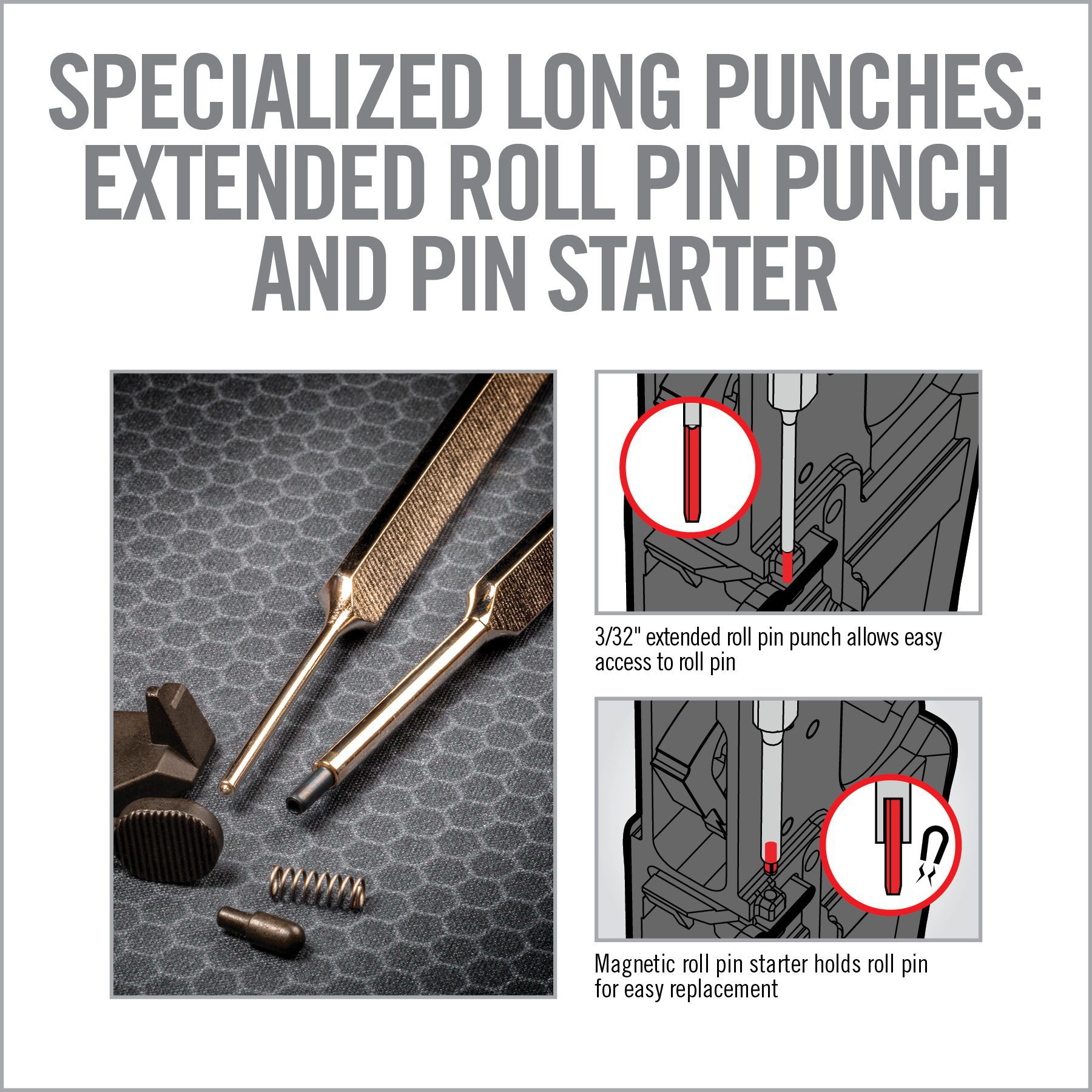 AR-15 Punch Set - Roll Pin Punches