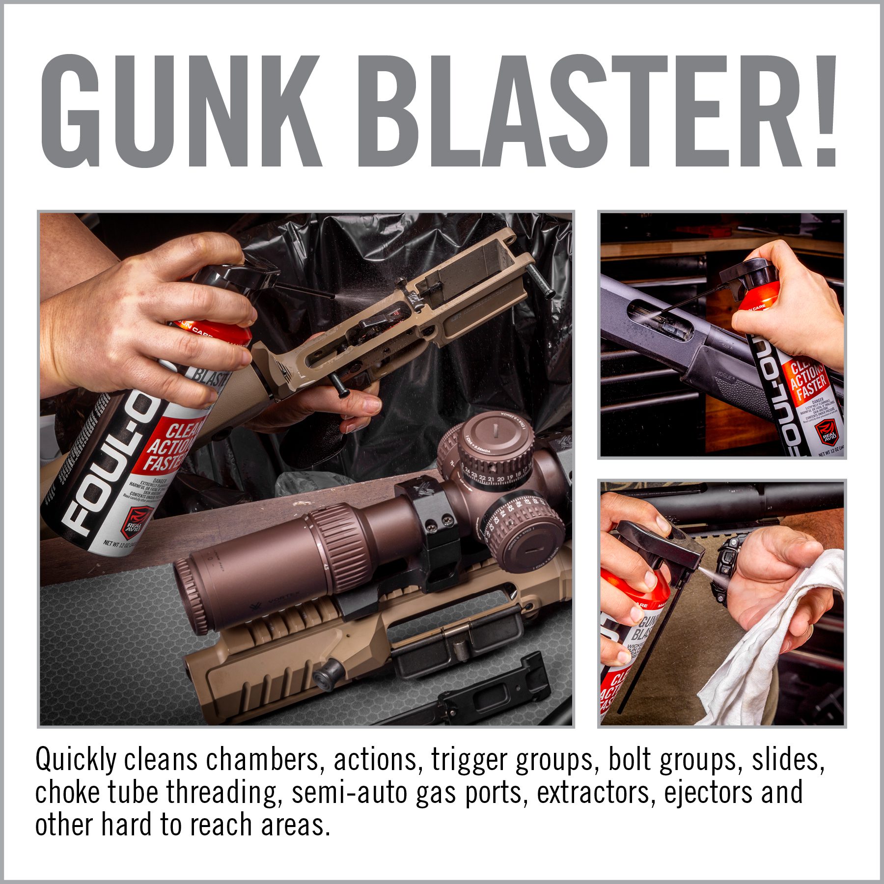 Foul-Out® Gunk Blaster – 12 oz Aerosol – REAL AVID®