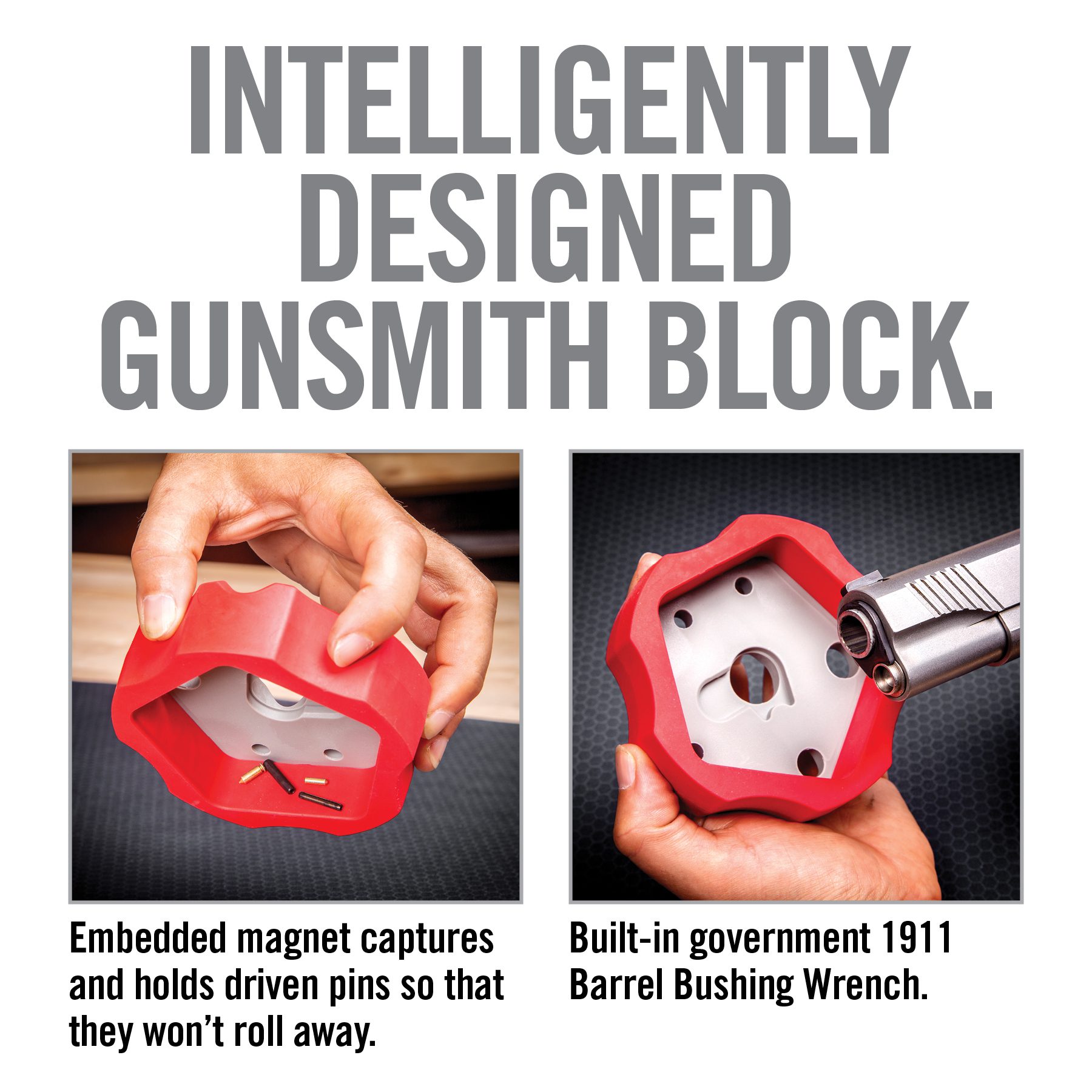 Universal Gunsmith Bench Block Disassembly Pin Punch Block for